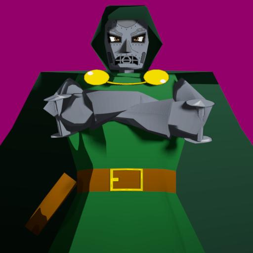 A low poly Doctor Doom.