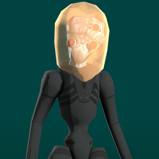 A low poly Invader from Necronaut Studios.
