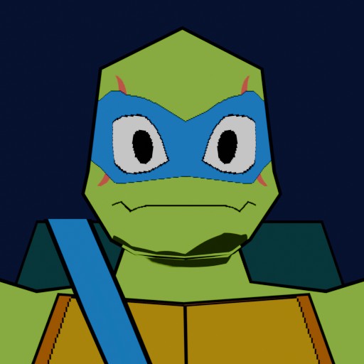 A retro-style rendition of Michelangelo from Rise of the Teenage Mutant Ninja Turtles.