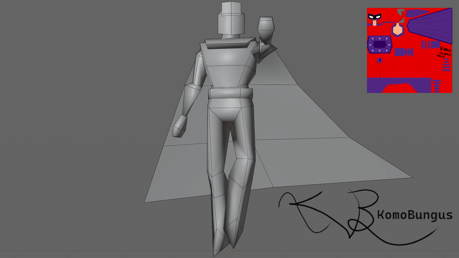 Turnaround of a wireframe Magneto with his texture